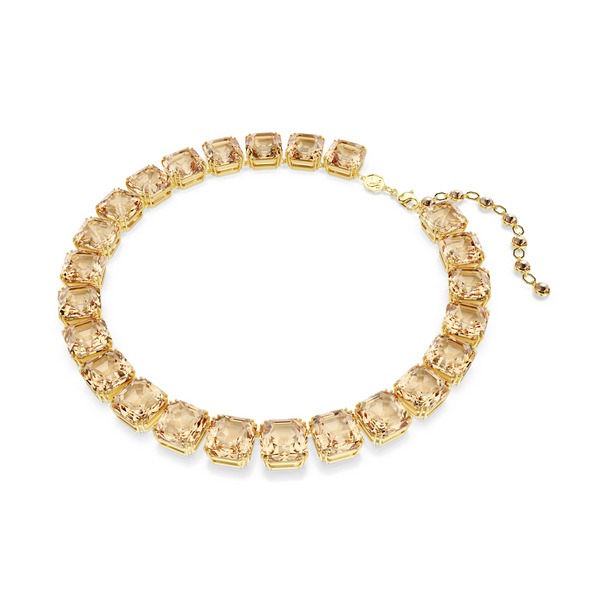 Millenia Tennis Ogrlica, Octagon cut, Caramel