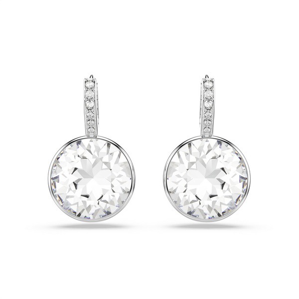 Millenia drop Naušnice, Round cut, Bijela