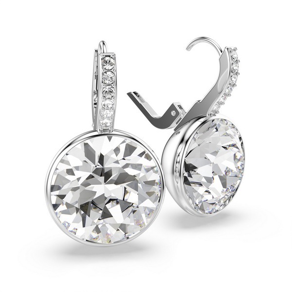 Millenia drop Naušnice, Round cut, Bijela