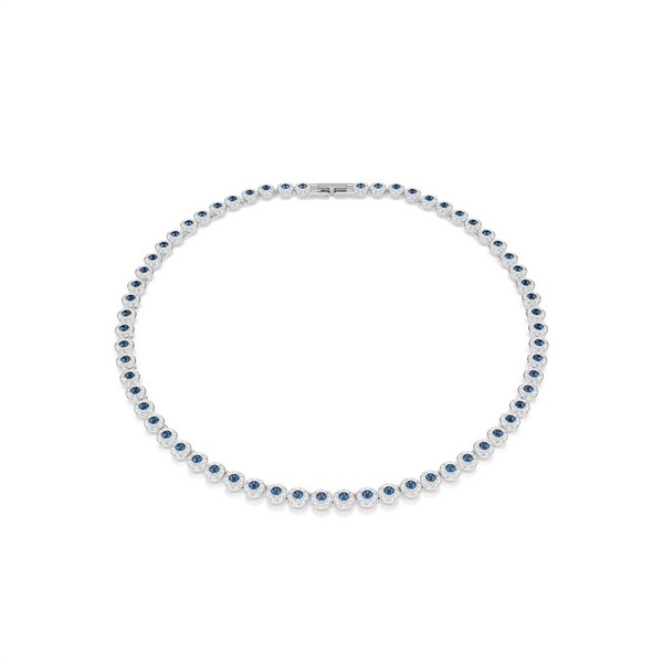 Una Angelic Tennis Ogrlica, Round cut, Plava
