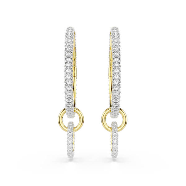 Dextera Naušnice,  Bijela, Pozlata