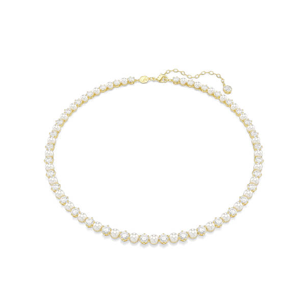 Matrix Tennis Ogrlica, Biser, Bijela, Pozlata