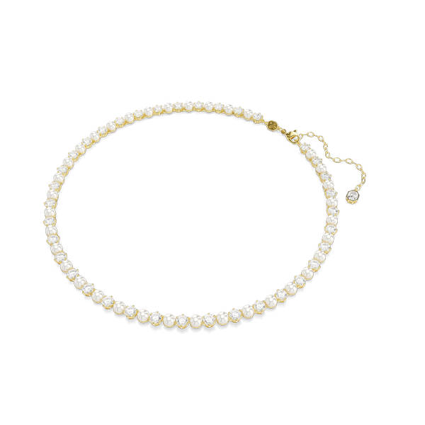 Matrix Tennis Ogrlica, Biser, Bijela, Pozlata